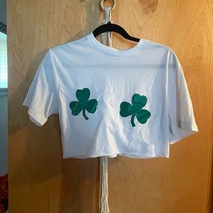 st. pattys day crop top